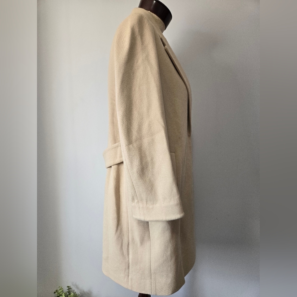 ARTICO MILANO Cream Cotton Lightweight Coat. Size M-L - Picture 4 of 13